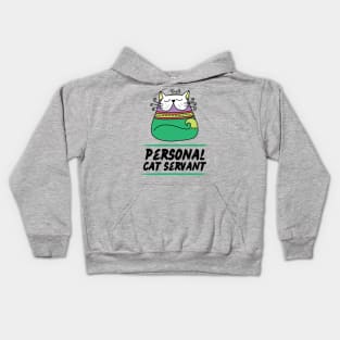 Personal Cat Servant Retro Cat Pet Owner Gift Kids Hoodie